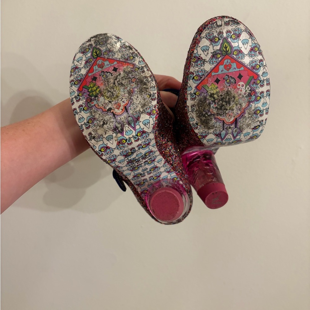 Irregular Choice Glitter T-Strap Women’s Heels - Picture 5 of 5